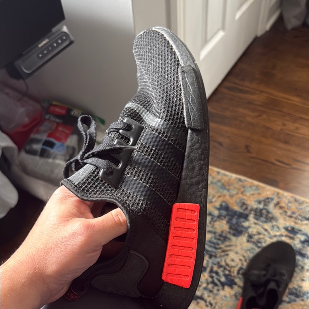 Adidas Black and Red Sneakers Modern Minimalist Design - Picture 2 of 6
